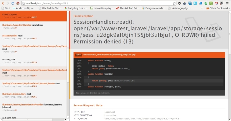 Laravel 4 | Whoops! There was an error.